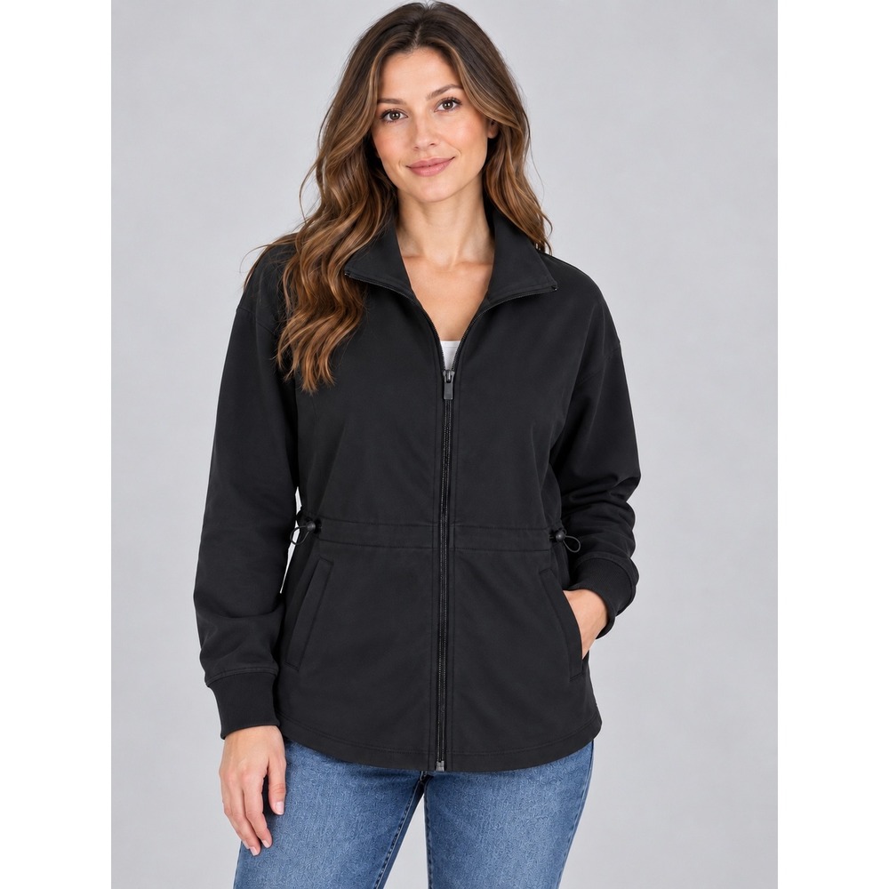 All in Motion Airy Sleek Long Full Zip Jacket Black XS NWT Athleisure